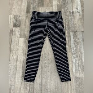 Athleta Striped Capri Leggings